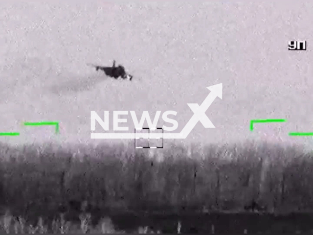 Air strike by the crew of the Su-24m aircraft of the Russian Army on the camouflaged fortified positions of the Armed Forces of Ukraine, in May, 2022. Note: Photo is a screenshot from the video (Ministry of Defence of the Russian Federation/Newsflash)