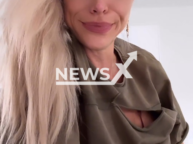 Image shows fitness influencer Larissa Reinelt, 29, in undated photo. She ordered a microphone on Amazon, and ended up with a box of stones and dirt. Note: Photo is a screenshot from a video. (Newsflash)