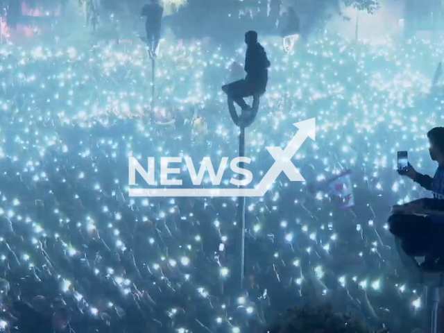 The City center in Trabzon, Turkey, turned into a disco after Trabzonspor became champion. Note: Picture is a screenshot from a video (@TrabzonBelTr/Newsflash)