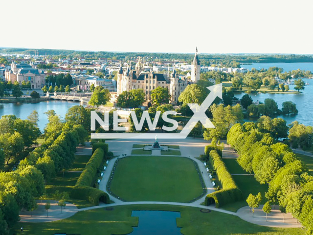 Image shows Schwerin Castle, Mecklenburg-Vorpommern State, Germany, in undated photo. It was named a World Heritage Site by UNESCO. Note: Photo is a screenshot from a video. (Newsflash)