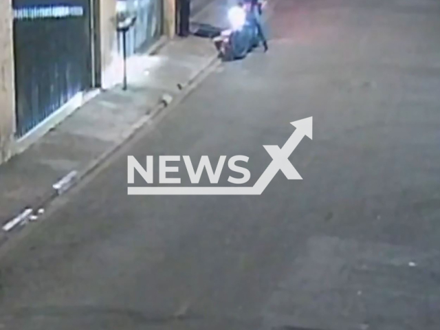 Video shows a man who was the victim of an attempted robbery as he managed to take the gun from one of the robbers and fired several shots at him in Guarulhos, in Greater Sao Paulo on 5th August 2024. Note: Photo is screenshot from a video (Newsflash)