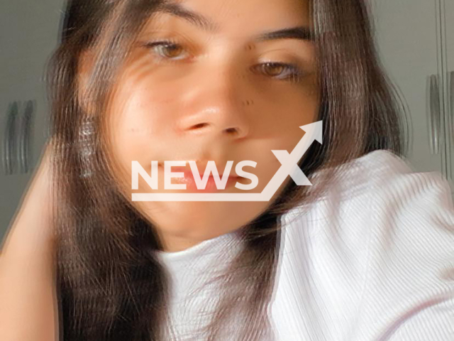 Katrina Bormio Silva Martins, 16, poses in undated photo. She was killed in Promissao, Sao Paulo State, Brazil, August 4, 2024. Note: Private photo from social media. (Newsflash)