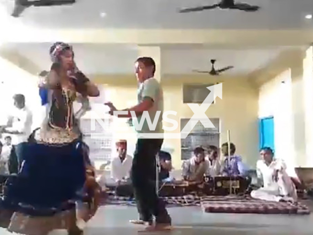 Man collapses while dancing with transgender artist in Rajasthan's Jaipur in India, undated. He died of a heart attack. Note: Photo is screenshot from a video (Newsflash)