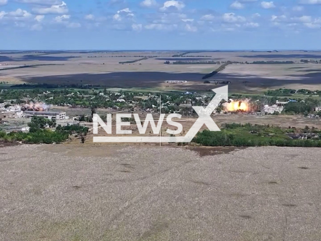 Russian Su-34s use unguided FAB-500 aerial bombs in strikes on Ukrainian Forces in Ukraine, August 8, 2024.
Note: Photo is a screenshot from a video. (Russian Ministry of Defence (MoD)/Clipzilla)