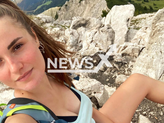 Valentina Fino, 31, poses in undated photo. She fell from a cliff at Alpe di Succiso, Italy. Note: Private photo taken from social media. (Newsflash)