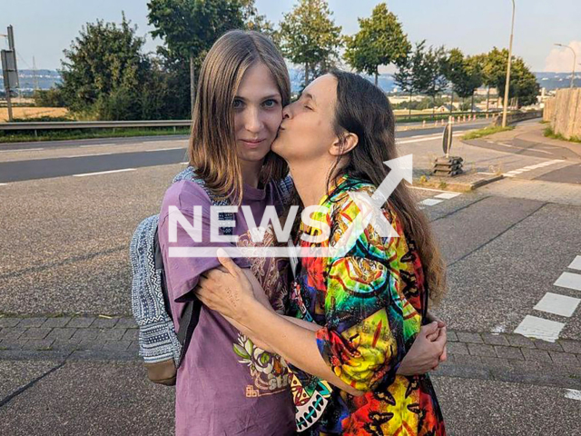 Sasha Skochilenko, 33, (right) from Saint Petersburg, Russia, and her girlfriend Sofya Subbotina (left), undated photo. Skochilenko was released in a historic east-west swap and is now planning to marry Subbotina. Note: Private photo from social media. (@skochilenko/Newsflash)