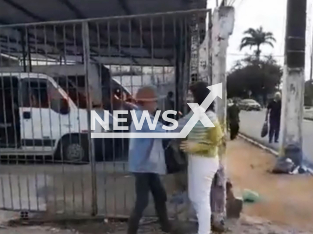 Family beats elderly man who arranged to meet teenager in Arapiraca, Brazil, Monday, Aug. 5, 2024. He was arrested. Note: Photo is screenshot from a video (Newsflash)