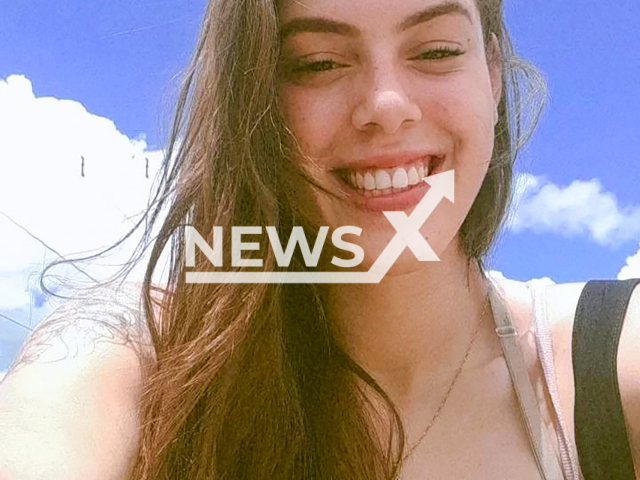 Vitoria Alves Silva, 22, poses in undated photo. She was stabbed and killed by her ex Wallef Cesar Oliveira Goncalves, 27, after she broke up with him in Pampulha, Brazil, on Wednesday, 7 August, 2024. Note: Picture is taken from social media. (@vitoria_alves100/Newsflash)