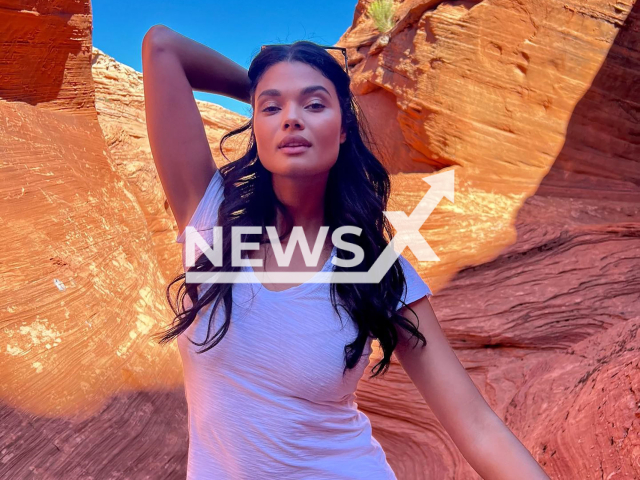 Daniela Braga poses in undated photo. She said that three men broke into her home in Los Angeles. Note: Private photo taken from social media. (@daniela/Newsflash)