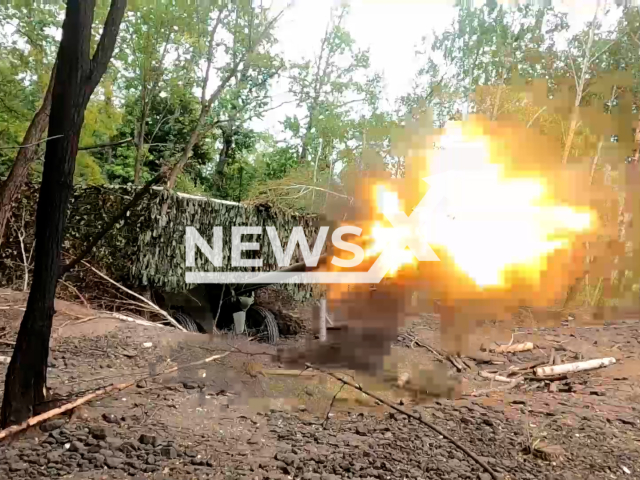 Image shows Russian units setting up firing positions in order to strike Ukrainian armoured groups, undated photo. It took place near Kursk, Kursk Oblast, Russia, August 25, 2024. Note: Photo is a screenshot from a video. (Russian Ministry of Defence (MoD)/Clipzilla)