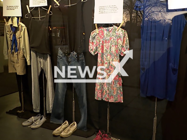 Image shows the 'What I was wearing' exhibition, in Bremen, Germany, undated photo. It will he held until at the Wilhelm Wagenfeld House until September 9, 2024. Note: Photo is a screenshot from a video. (Newsflash)