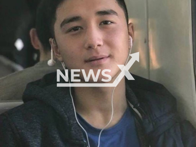 Photo shows Erbayan Mukhtar, 22, before serving in the National Guard of Almaty, Kazakhstan. Army officials claimed he slipped in the toilet and hit his head on the tiles. Note: Picture is private used in local media. (@erbayan2024/Newsflash)