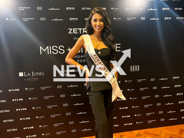 Qatrisha Zairyah, 33, poses in undated photo. She became the first transgender woman MUS (Miss Universe Singapore) finalist. Note: Private photo from social media. (@qatrisha_zairyah/Newsflash)