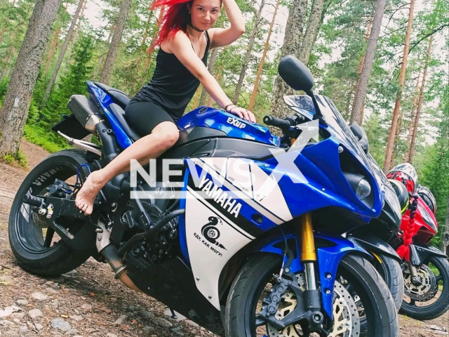 Kristina Rozenfeld, 28, poses in undated photo. She died in a motorcycle crash in Saint Petersburg, Russia, on Tuesday, Sept. 3, 2024. Note: Private photo from social media. (Thorn Eden/Newsflash)