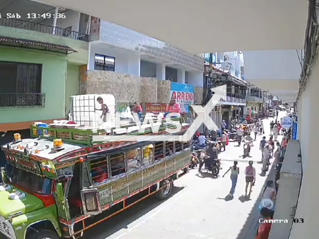 Image shows the child starting the fire, undated photo. It happened in San Rafael, Antioquia Department, Colombia, on Saturday, August 31, 2024. Note: Photo is a screenshot from a video. (Newsflash)