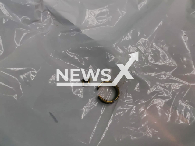 Image shows the ring, undated photo. Firefighters in Ipoh, Malaysia, helped remove the item after it ended up stuck on the genitals of a 37-year-old man, on Sunday, Sept. 8, 2024. Note: Licensed content. (Ipoh Fire Station/Newsflash)