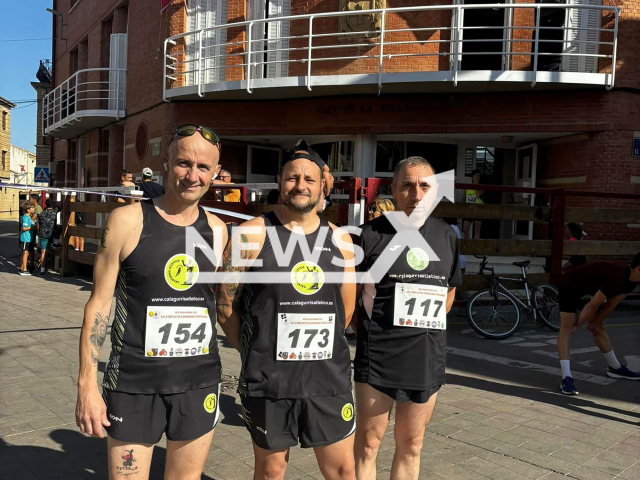 Ernesto Reinares Varea (middle) poses in undated photo. He ruins people's weddings for EUR 500 (GBP 421). Note: Private photo from social media. (@ernesto.reinaresvarea/Newsflash)