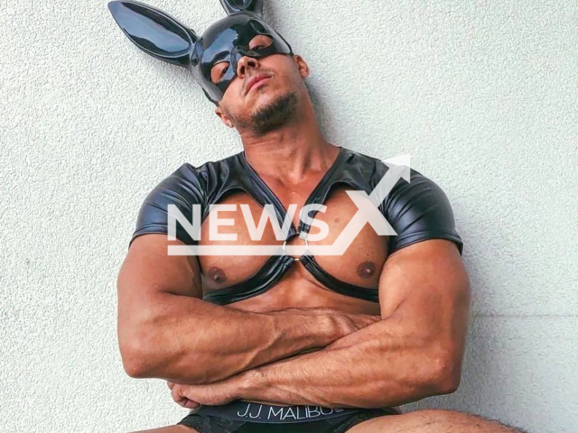 OnlyFans star Diego Barros poses in undated photo. He was arrested for having an orgy at a night club in Texas State, USA. Note: Private photo from social media. (@diiibarrosr/Newsflash)