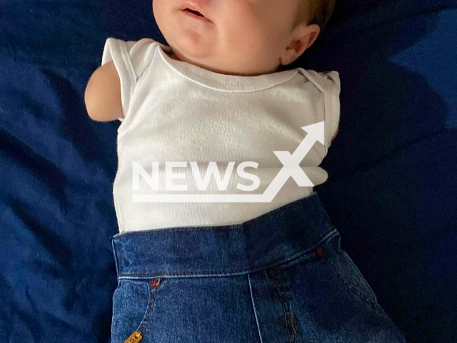 Image shows eight-month-old Jose Bonini Becher, from Curitiba, Parana State, Brazil undated photo. He was born with no arms and legs. Note: Private photo from social media. (@jose_boninibecher/Newsflash)