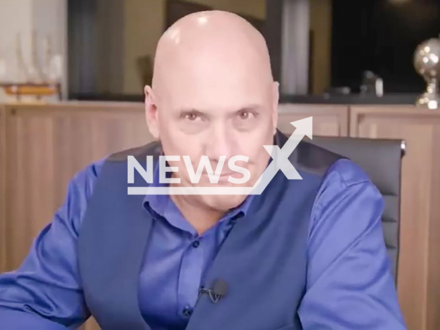 Picture shows the Uruguayan actor Nestor Nunes who has been hired to play Salvador Molina, the fake CEO of the company Forcount, undated. The company's real CEO was businessman Francisley Valdevino da Silva, known as the “bitcoin sheik.” Note: Image is a screenshot from video. (Newsflash)