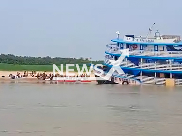 Passengers flee sinking ship after it collided with a rock in the Jurua River, in Brazil, on Wednesday, 18 September, 2024. No injuries were reported.Note: Photo is a screenshot from a video. (Newsflash)