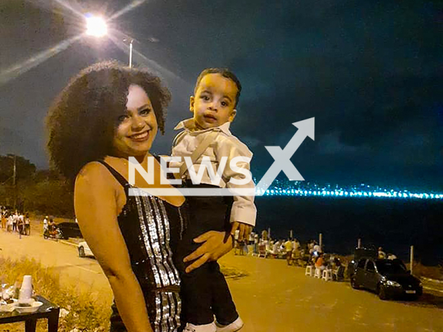 Maria Rosalia Goncalves Mendes poses with her son in undated photo. She killed her son in Joao Pessoa in Brazil. Note: Private photo taken from social media. (Newsflash)