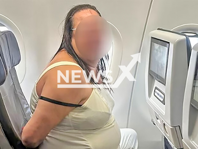 Picture shows the restrained passenger, Thursday, Sep. 19, 2024. It occurred on a Azul flight leaving from Recife, Brazil. Note: Private photo taken from local media. (Newsflash)