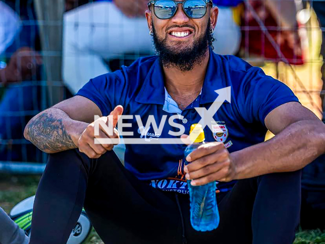 Ashwill Sauls, 24, poses in undated photo. He died in hospital after a fatal tackle during a rugby match in Montagu, South Africa, on Saturday, 21 September, 2024. Note: Picture is taken from social media. (Ashwill Akeem Sauls/Newsflash)