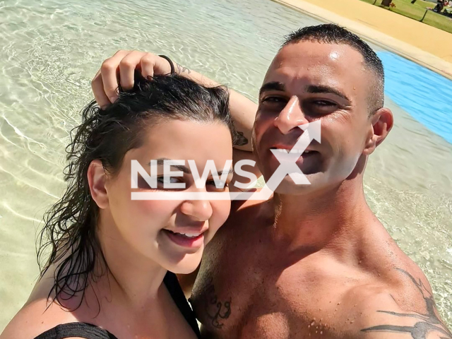 Taxi driver Bruno Neto and his wife Fernanda Julia pose in undated photo. The pregnant  woman, her husband and a barber were shot dead on Wednesday, Oct. 2, 2024 in Lisbon, Portugal. Note: Private photo taken from social media. (Newsflash)