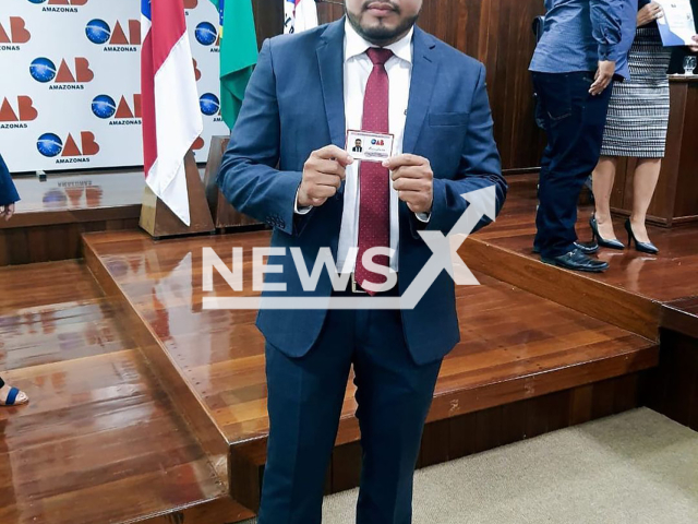 Mayoral candidate Raione Cabral, undated photo. He was arrested for throwing money to voters in the city square in Coari, Brazil, on Wednesday, 2 October, 2024. Note: Picture is taken from social media. (@eusouraione/Newsflash)