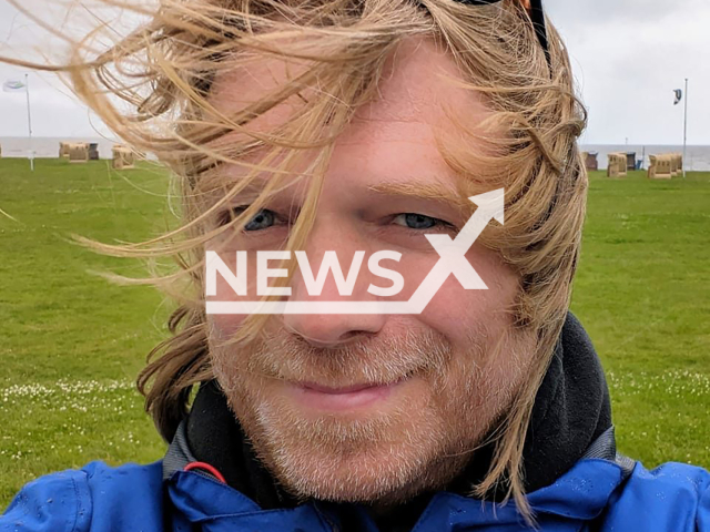 Programmer Thore Laufenberg, 54, poses in undated photo. He created  a voice of a dead radio presented with the help of AI. Note: Private photo from social media. (@thore.laufenberg/Newsflash)