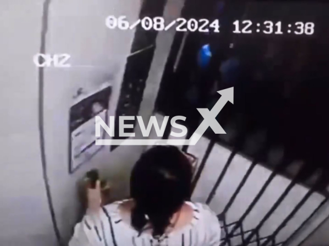 Woman dies after falling from elevator in Sao Paulo, Brazil, Aug. 6, 2024. Adriana suffered several fractures and was hospitalized for a week, but did not survive her injuries. Note: Photo a is screenshot from a video(Newsflash)