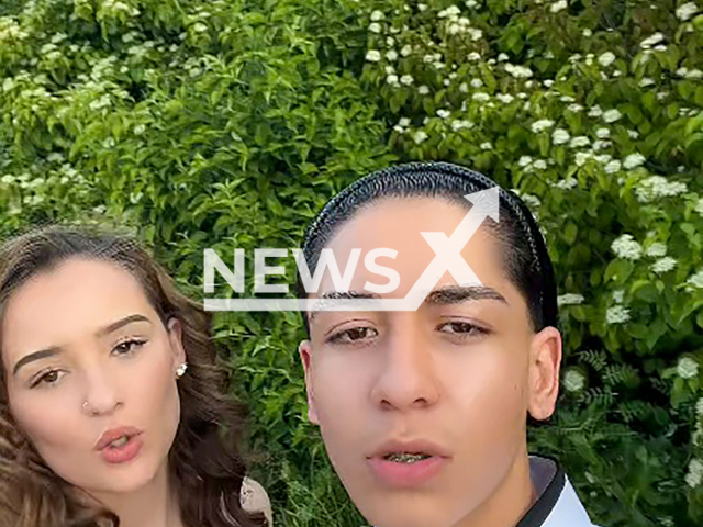 Image shows Manuel, 15, and his girlfriend Cagla, 15, from Ulm, Germany, undated photo. He was sentenced to 6.5 years in prison for manslaughter. Note: Photo is a screenshot from a video. (Newsflash)