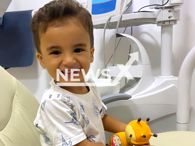 Heitor Livramento Cardoso, 4, poses in undated photo. He was attacked and killed by the family pitbull in Nova Venecia, Brazil, on Saturday, 12 October, 2024. Note: Picture is taken from social media. (@lorraynesouzalivramento, NX/NF)