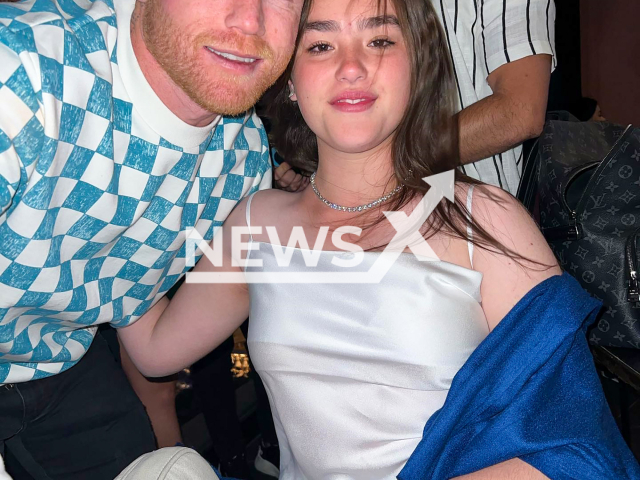 Emily Alvarez poses with father in undated photo. The daughter of 'Canelo', caused controversy after showing off her lion cub. Note: Private photo taken from social media. (@emilyc.alvarez/NF/NewsX)