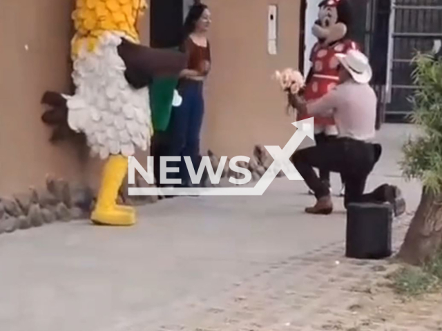 Police disguises to arrest a woman in Peru, Sep. 21, 2024. She was identified as Lucero. Note: Photo a is screenshot from a video(NF/NewsX)