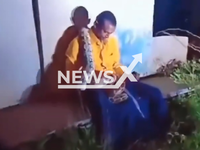 Image shows the drunk man, undated photo. He was rescued after being entangled by a python in Nandyal, Andhra Pradesh State, India, on Sunday, Oct. 13, 2024. Note: Photo is a screenshot from a video. (NF/NewsX)