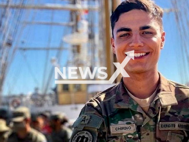 Matias Ezequiel Chirino, 22-year-old second lieutenant, in the Artillery Group No. 3 of Paso de los Libres, Argentina, that died during an initiation party, in June, 2022.
 
Note: Private photo.  (Newsflash)