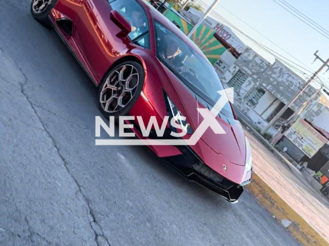 Deputy Antonio Flores Guerra drives a Lamborghini in Muzquiz, Mexico, undated. It has a million dollar value. Note: Private photo taken from social media. (Ximena Wislar/NF/NewsX)