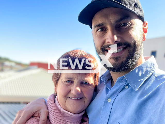 Violinist Simao Wolf poses with his mother in undated photo. He stopped a music show to pick up his mum's call in Cacador, Brazil. Note: Picture is taken from social media. (@simaowolf/NF/newsX)