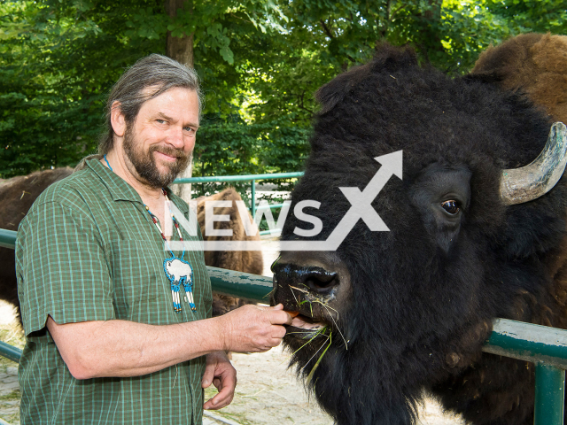 Image shows a bison at the Schoenbrunn Zoo, in Vienna, Austria, undated photo. The whole herd died due to a possible infection with a sheep herpes virus. Note: Licensed content (Daniel Zupanc/NF/newsX)