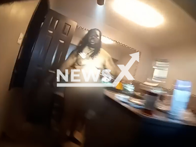 The second body cam footage shows officers entering the motel, where a struggle ensued after 40-year-old Kentrail Small attempted to grab a firearm, two SWAT officers then fired, and Small was later pronounced dead in Lawrence, Indiana in the United States on 23rd August 2024. 
Note: Photo is a screenshot from a video. (@IMPDMedia/NF/newsX)