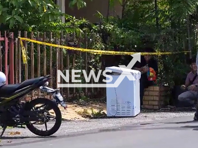 Image shows the fridge, undated photo. A  53-year-old man was arrested after he killed his 80-year-old mum and stored the body in the fridge for three years in Kuala Lumpur, Malaysia. Note: Photo is a screenshot from a video. (NF/newsX)