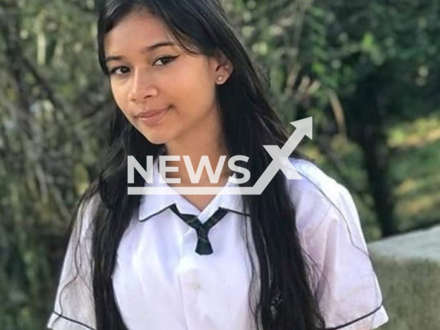 Karin Blanco Duran, 15, was found dead in a river in Santander, Colombia, but before she died, she sent her family the photo of the murderer, in May, 2022. Note: Private photo.  (Newsflash)