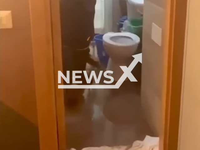 Image shows the criminal plumbing gang, undated photo. A total of 13 people were arrested in Rome, Italy. Note: Photo is a screenshot from a video. (Polizia di Stato/NF/newsX)