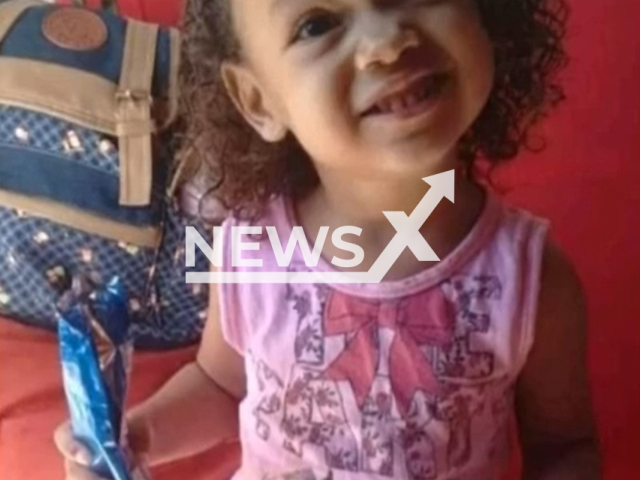 Noemi Vicente da Silva (4) who died stung twice by a scorpion, in Luiziania, Brazil in May 2022.
Note: Private photo(Newsflash).