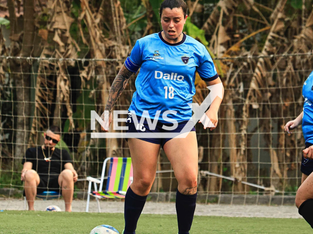 Carol Oliveira, 22, poses in undated photo. She fell from a building in Balneario Camboriu, Brazil. Note: Private photo taken from local media. (NF/newsX)