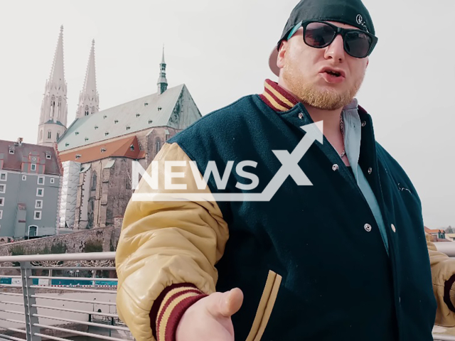 Image shows rapper Rino Marcel Hannappel, popularly known as 'Rino Royal', 38, undated photo. He appeared at the hearing in Dresden, Saxony State, Germany, on Tuesday, Nov. 26, 2024. Note: Photo is a screenshot from a video. (NF/newsX)