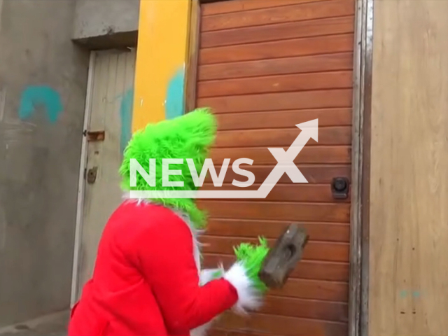 Grinch' captures members of a criminal gang in San Bartolo, Peru, undated. Packages containing cocaine hydrochloride and cocaine paste were seized. Note: Photo is a screenshot from a video. (Ministerio del Interior del Peru/NF/newsX)