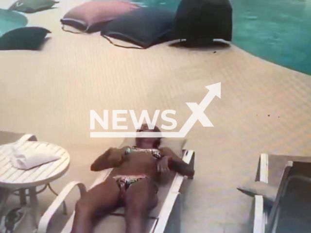 Stray bullet hits woman sunbathing in Barra da Tijuca, Rio in Brazil, Sunday, Dec. 29, 2024. It did not seriously injured the woman. Note: Photo a is screenshot from a video(NF/newsX)